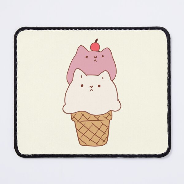 Item preview, Ice cream cat strawberry and vanilla designed and sold by Mayarart.