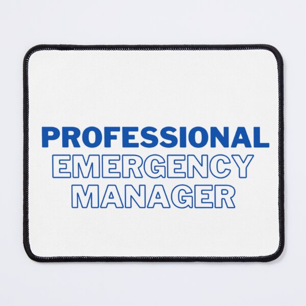 Item preview, Professional Emergency Manager in Blue designed and sold by MitigationZone.