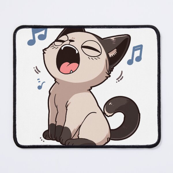 Item preview, Opera Siamese Cat - Candid Yawn Turned Song - Meme designed and sold by PaintbrushPlace.