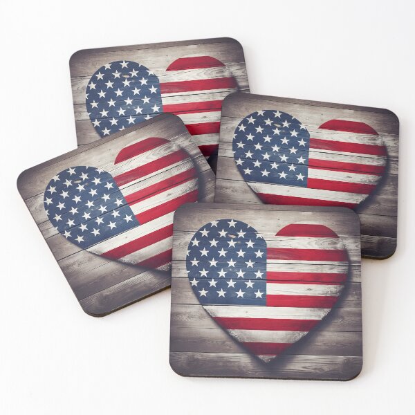 Item preview, Wooden Slat American Heart designed and sold by dcrc.
