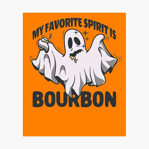 Item preview, My Favorite Spirit Is Bourbon Funny Halloween Bourbon Ghost Gear designed and sold by DynamicDesign.