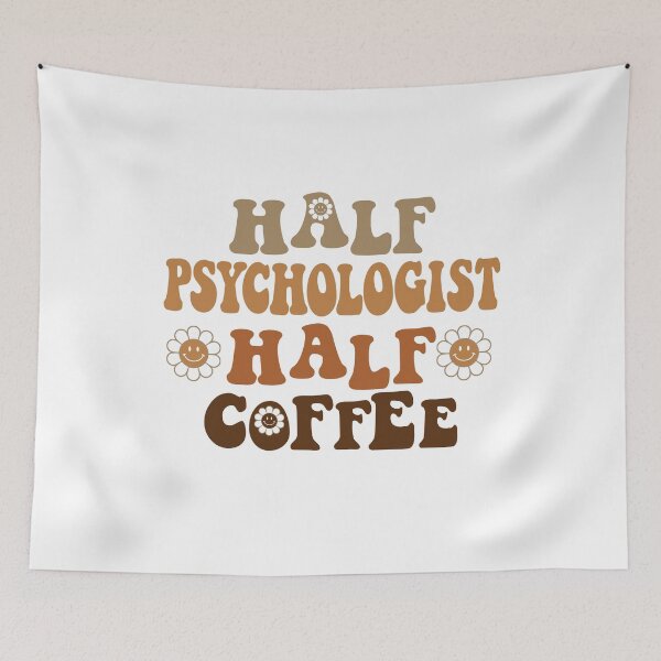 Item preview, Half Psychologist Half Coffee | Funny Psychologist Gift | Retro Groovy Psychologist | Caffeine Lover designed and sold by Christina-grich.