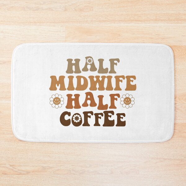 Item preview, Half Midwife Half Coffee | Funny Midwife Gift | Retro Groovy Midwife | Caffeine Lover designed and sold by Christina-grich.