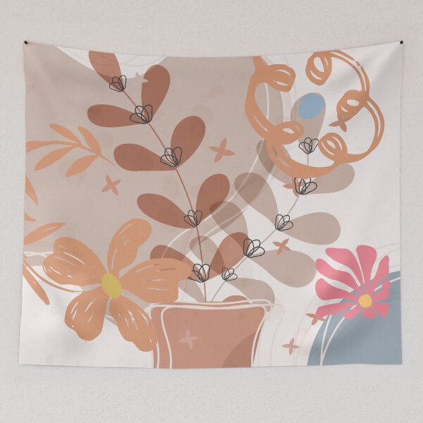 Item preview, Brown Illustration Blooming Flowers designed and sold by ProGallery.