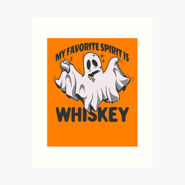 Item preview, My Favorite Spirit Is Whiskey Funny Halloween Whisky Ghost Gear designed and sold by DynamicDesign.