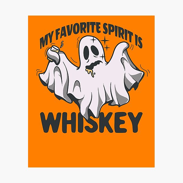 Item preview, My Favorite Spirit Is Whiskey Funny Halloween Whisky Ghost Gear designed and sold by DynamicDesign.