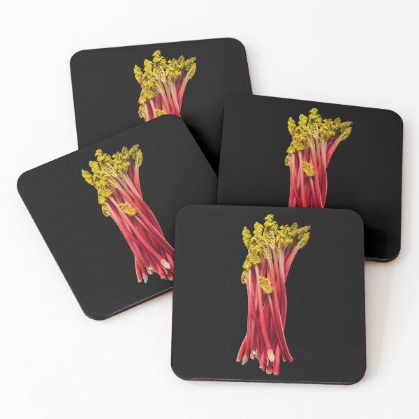 Item preview, Bunch of freshly picked forced rhubarb. Black background designed and sold by bailey-cooper.