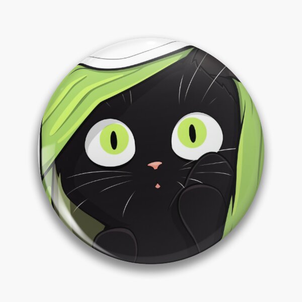 Item preview, Sneaky Black Cat Peek - Green-Eyed Mystery - Meme-Inspired Design designed and sold by PaintbrushPlace.