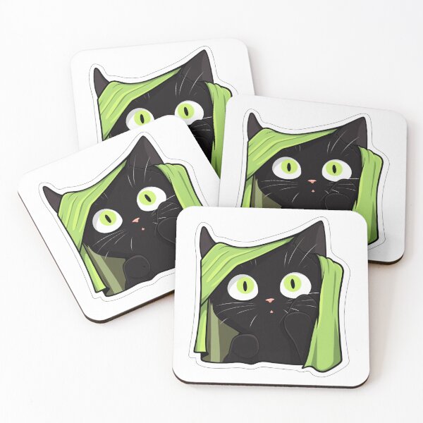Item preview, Sneaky Black Cat Peek - Green-Eyed Mystery - Meme-Inspired Design designed and sold by PaintbrushPlace.