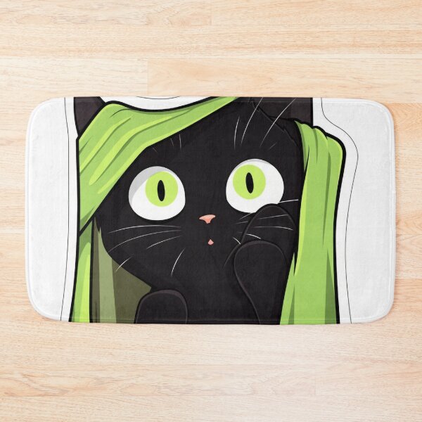 Item preview, Sneaky Black Cat Peek - Green-Eyed Mystery - Meme-Inspired Design designed and sold by PaintbrushPlace.