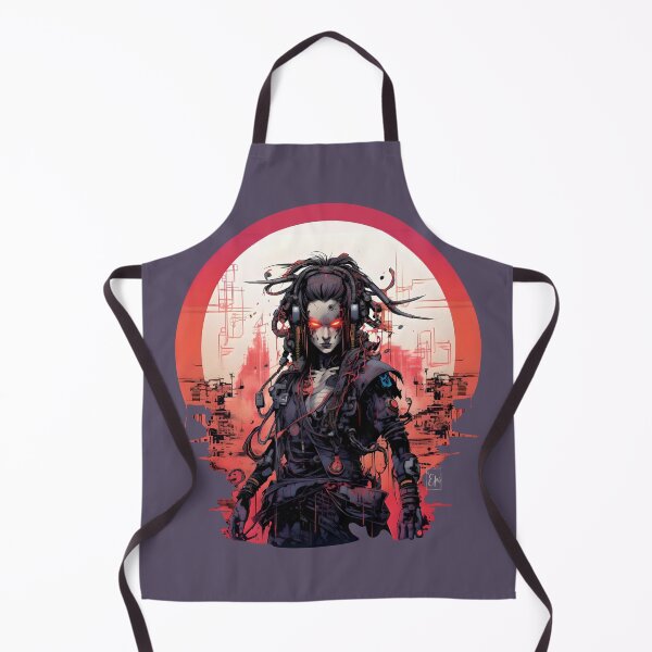 Item preview, Cyberpunk Samurai Girl in neon light designed and sold by Hisirdoux.