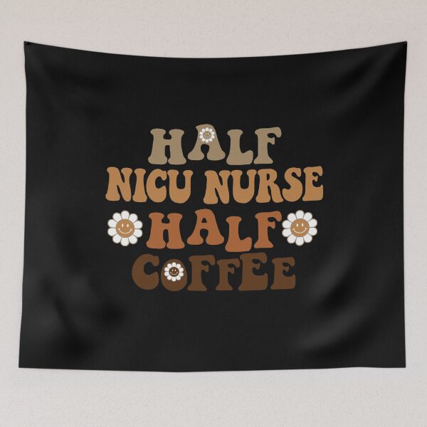 Item preview, Half NICU Nurse Half Coffee | Funny NICU Nurse Gift | Retro Groovy NICU Nurse | Caffeine Lover designed and sold by Christina-grich.