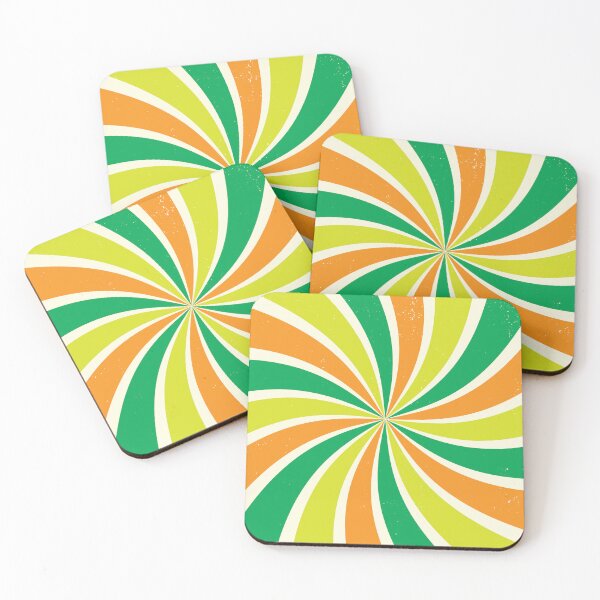 Aperçu de l'œuvre Sunburst rétro texturé | Vert Pomme, Vert, Orange créée et vendue par rsty11.