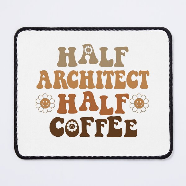 Item preview, Half Architect Half Coffee | Funny Architect Gift | Retro Groovy Architect | Caffeine Lover designed and sold by Christina-grich.