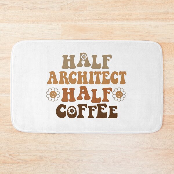 Item preview, Half Architect Half Coffee | Funny Architect Gift | Retro Groovy Architect | Caffeine Lover designed and sold by Christina-grich.