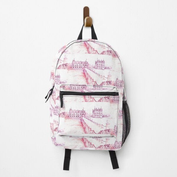 Item preview, Egeskov Castle Drawing, Denmark, Electric Pink - A Fairytale Escape to Danish Grandeur designed and sold by studioSharonKay.