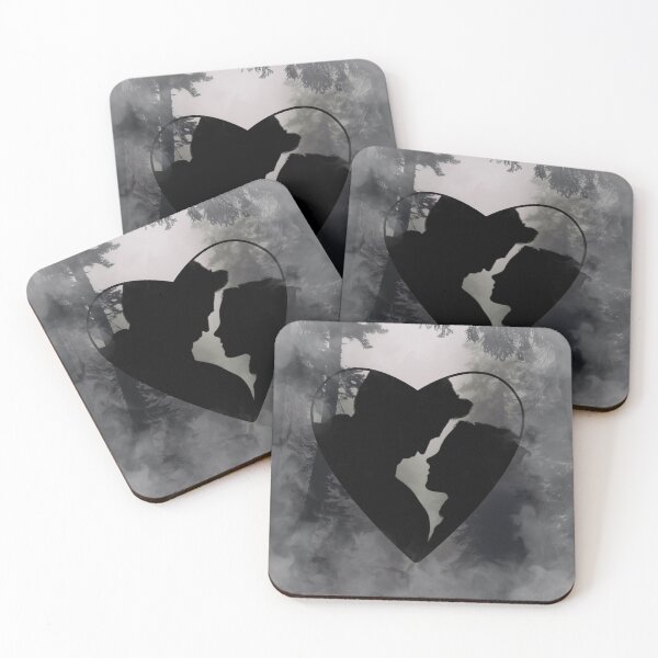 Item preview, Edward and Bella Twilight Woods Heart Silhouette designed and sold by dealchica.
