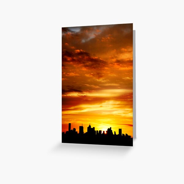 Melbourne Sunset Greeting Card