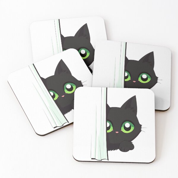 Item preview, Sneaky Black Cat Peek - Green-Eyed Mystery - Meme-Inspired Design designed and sold by PaintbrushPlace.