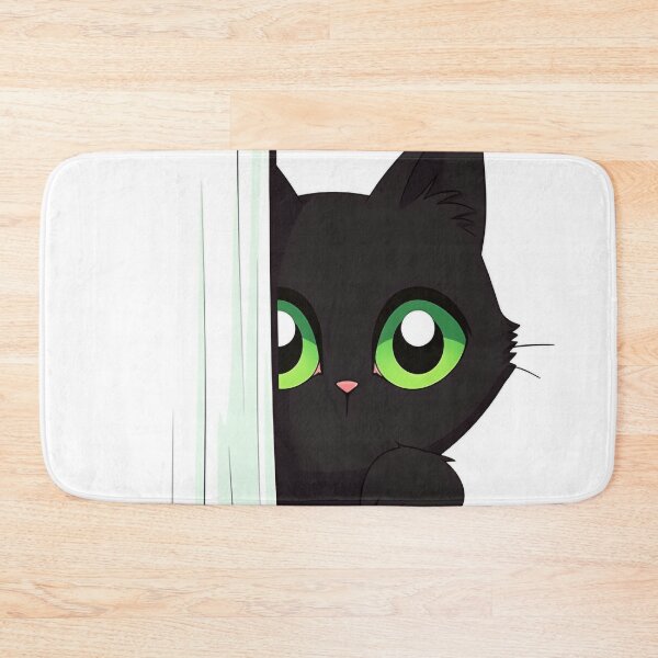 Item preview, Sneaky Black Cat Peek - Green-Eyed Mystery - Meme-Inspired Design designed and sold by PaintbrushPlace.