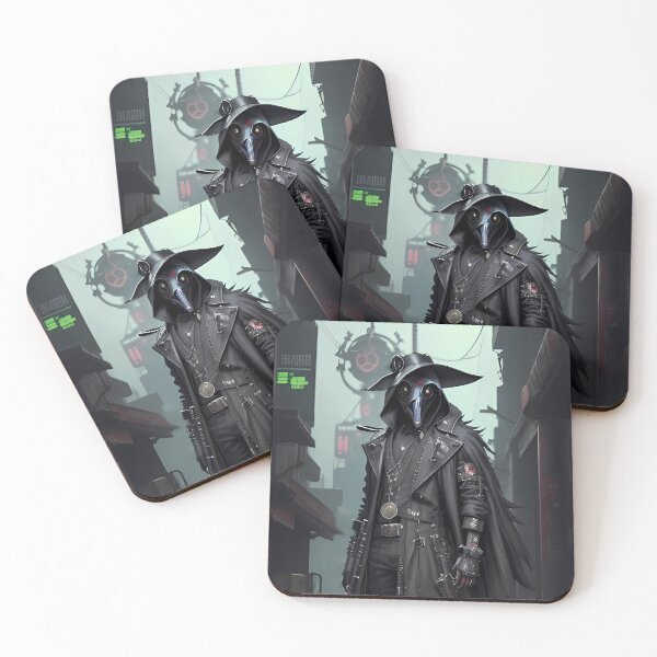 Item preview, Cyberpunk plague doctor witch hunter designed and sold by TaevasDesign.