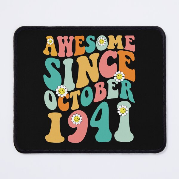 Item preview, Awesome Since October 1941 | Made In 1941 | Retro Groovy Birthday designed and sold by Christina-grich.