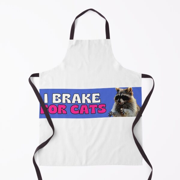Item preview, I Brake For Cats Bumper sticker Raccoon Animal Lover bumper designed and sold by houssajpn.