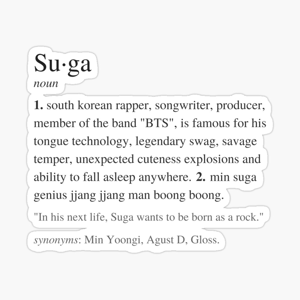 Know your bias - Suga\