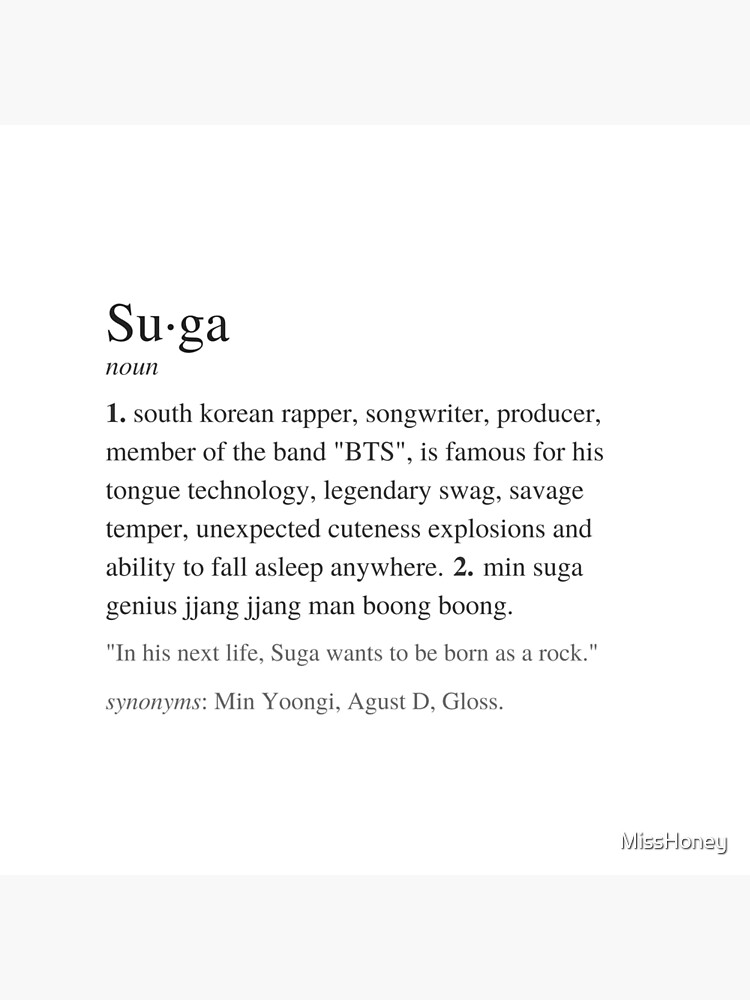 Know your bias - Suga\