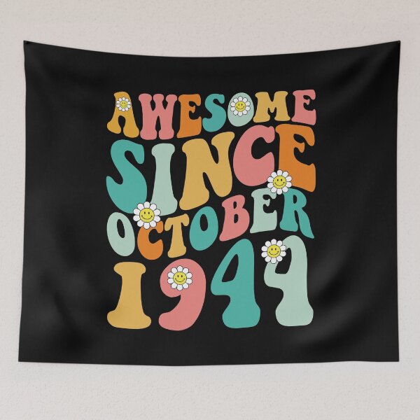 Item preview, Awesome Since October 1944 | Made In 1944 | Retro Groovy Birthday designed and sold by Christina-grich.