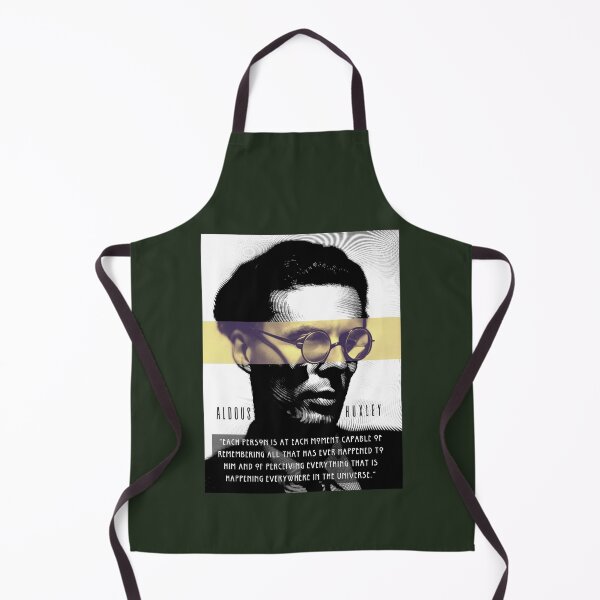 Item preview, Aldous Leonard Huxley portrait and quote: Each person is at each moment capable of remembering.. designed and sold by artbleed.