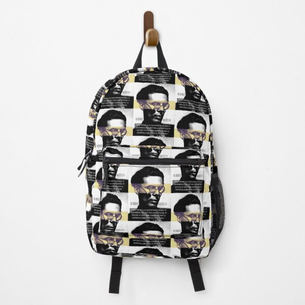 Item preview, Aldous Leonard Huxley portrait and quote: Each person is at each moment capable of remembering.. designed and sold by artbleed.