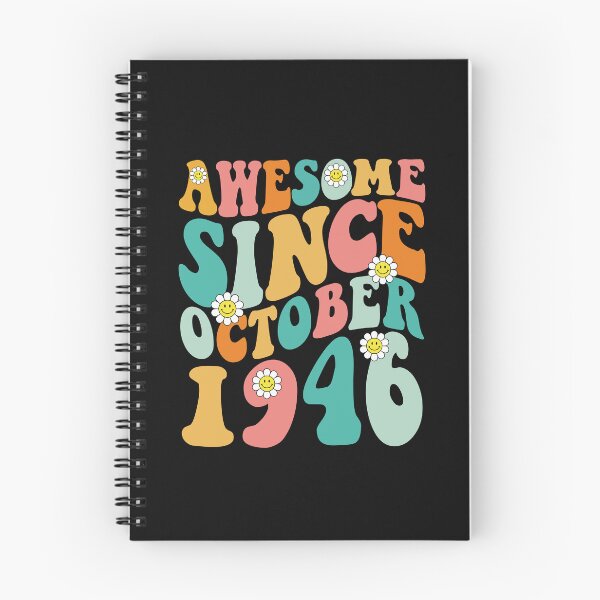 Item preview, Awesome Since October 1946 | Made In 1946 | Retro Groovy Birthday designed and sold by Christina-grich.