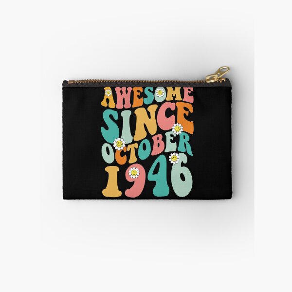 Item preview, Awesome Since October 1946 | Made In 1946 | Retro Groovy Birthday designed and sold by Christina-grich.