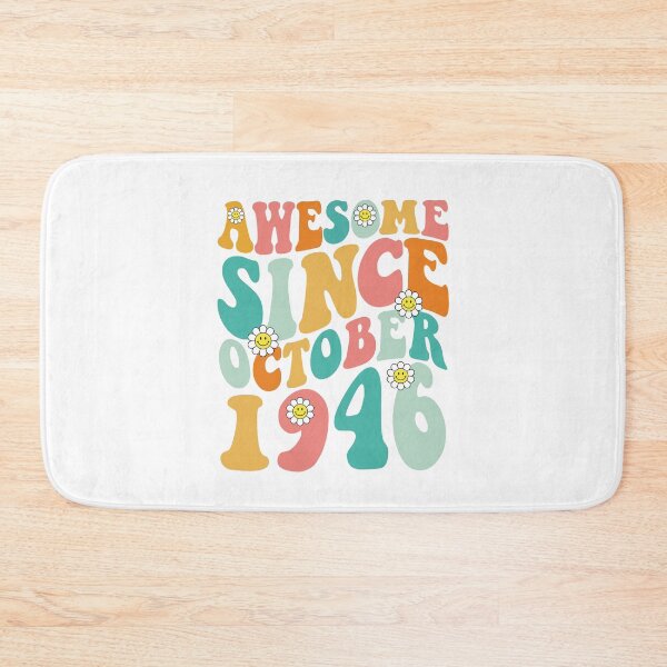 Item preview, Awesome Since October 1946 | Made In 1946 | Retro Groovy Birthday designed and sold by Christina-grich.