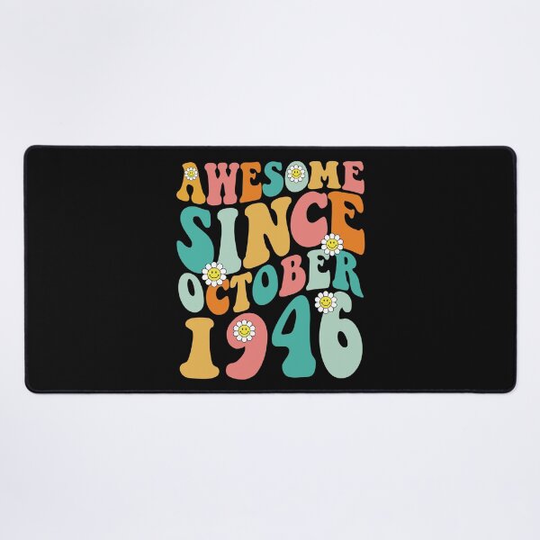 Item preview, Awesome Since October 1946 | Made In 1946 | Retro Groovy Birthday designed and sold by Christina-grich.