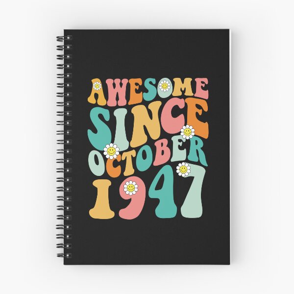 Item preview, Awesome Since October 1947 | Made In 1947 | Retro Groovy Birthday designed and sold by Christina-grich.