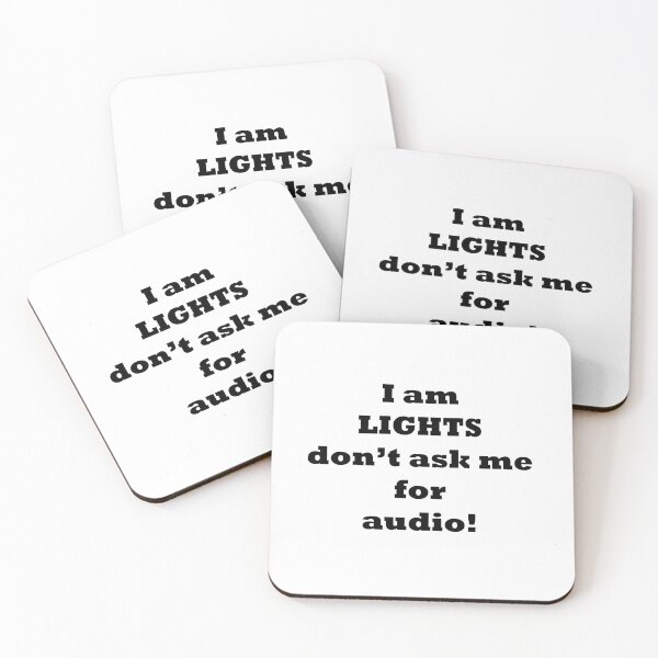Item preview, I am lights dont ask me for audio - simple black text designed and sold by EmeraldeaArt.