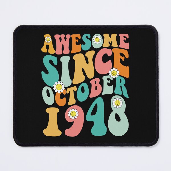 Item preview, Awesome Since October 1948 | Made In 1948 | Retro Groovy Birthday designed and sold by Christina-grich.