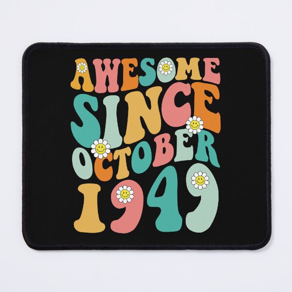 Item preview, Awesome Since October 1949 | Made In 1949 | Retro Groovy Birthday designed and sold by Christina-grich.