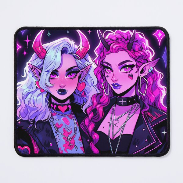 Item preview, Cool Punk Goth Anime Girl Sisters designed and sold by bubblegoth.