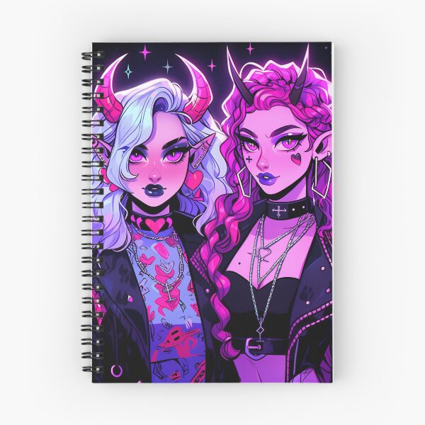 Item preview, Cool Punk Goth Anime Girl Sisters designed and sold by bubblegoth.