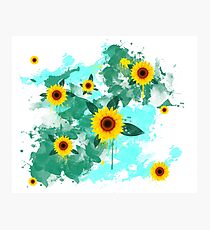 gira sol aquarela Photographic Print