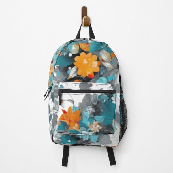 Item preview, Blossoming Empowerment: Flower-Adorned Girl in Cyan & Amber  designed and sold by Brand Uno Studio.