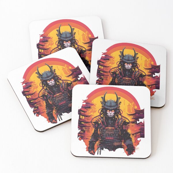 Item preview, Cyberpunk Samurai watercolor graphics designed and sold by Hisirdoux.