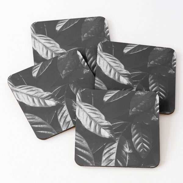 Item preview, Tranquil Foliage: Captivating Black and White Leaves designed and sold by mtnmd.