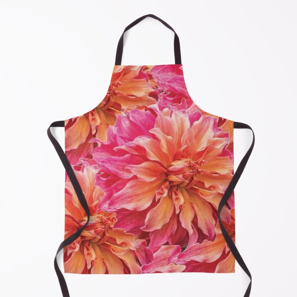 Item preview, ORANGE-PINKISH GARDEN DAHLIA FLOWERS ART designed and sold by sharlesart.