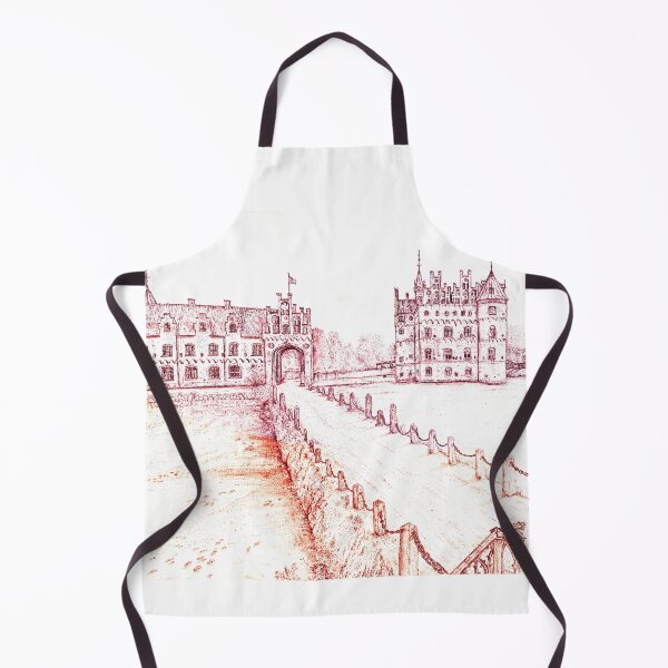 Item preview, Egeskov Castle Drawing, Denmark, Orange Supreme - A Fairytale Escape to Danish Grandeur designed and sold by studioSharonKay.