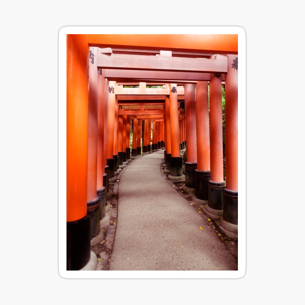 Senbon Torii Long Path Of Vermillion Red Torii Gates At Fushimi Inari Shrine In Kyoto Art Photo Print Photographic Print By Awenartprints Redbubble