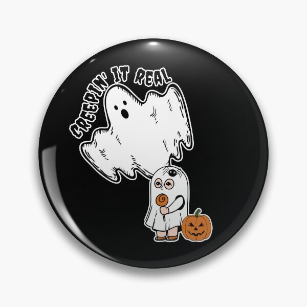Item preview, Creepin’ It Real | Cute Kid with a Real Ghost Behind designed and sold by Kimochi-Shop.